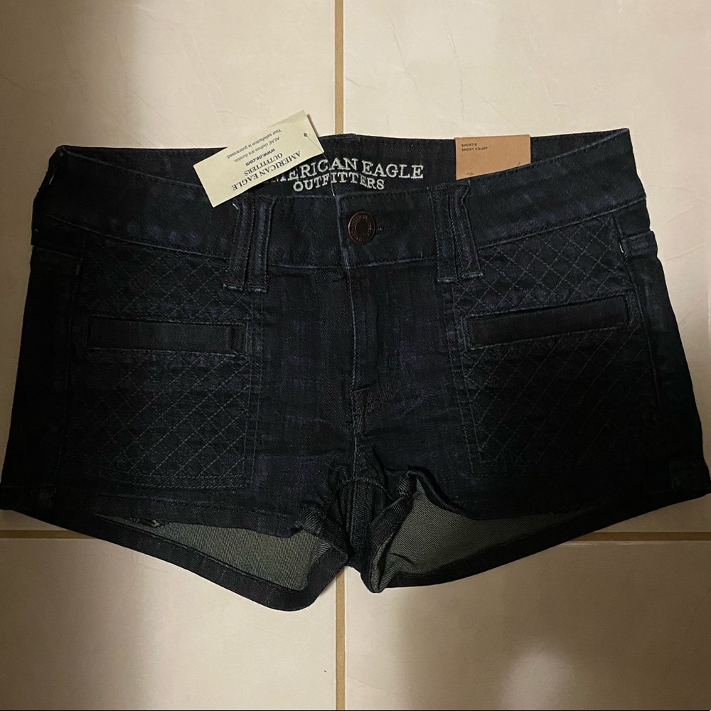 AE quilted denim short